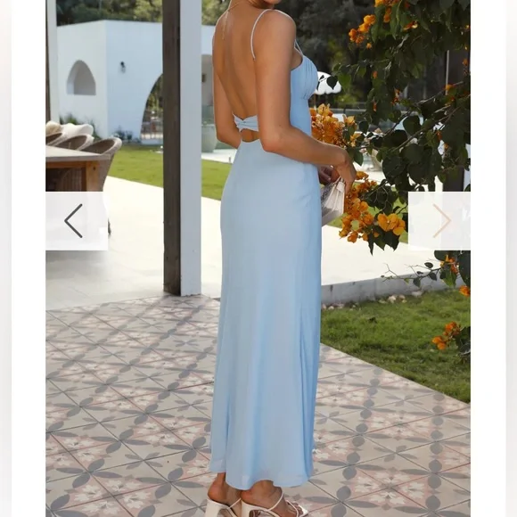 Billy J Light Blue Margie Midi Dress - Picture 2 of 6